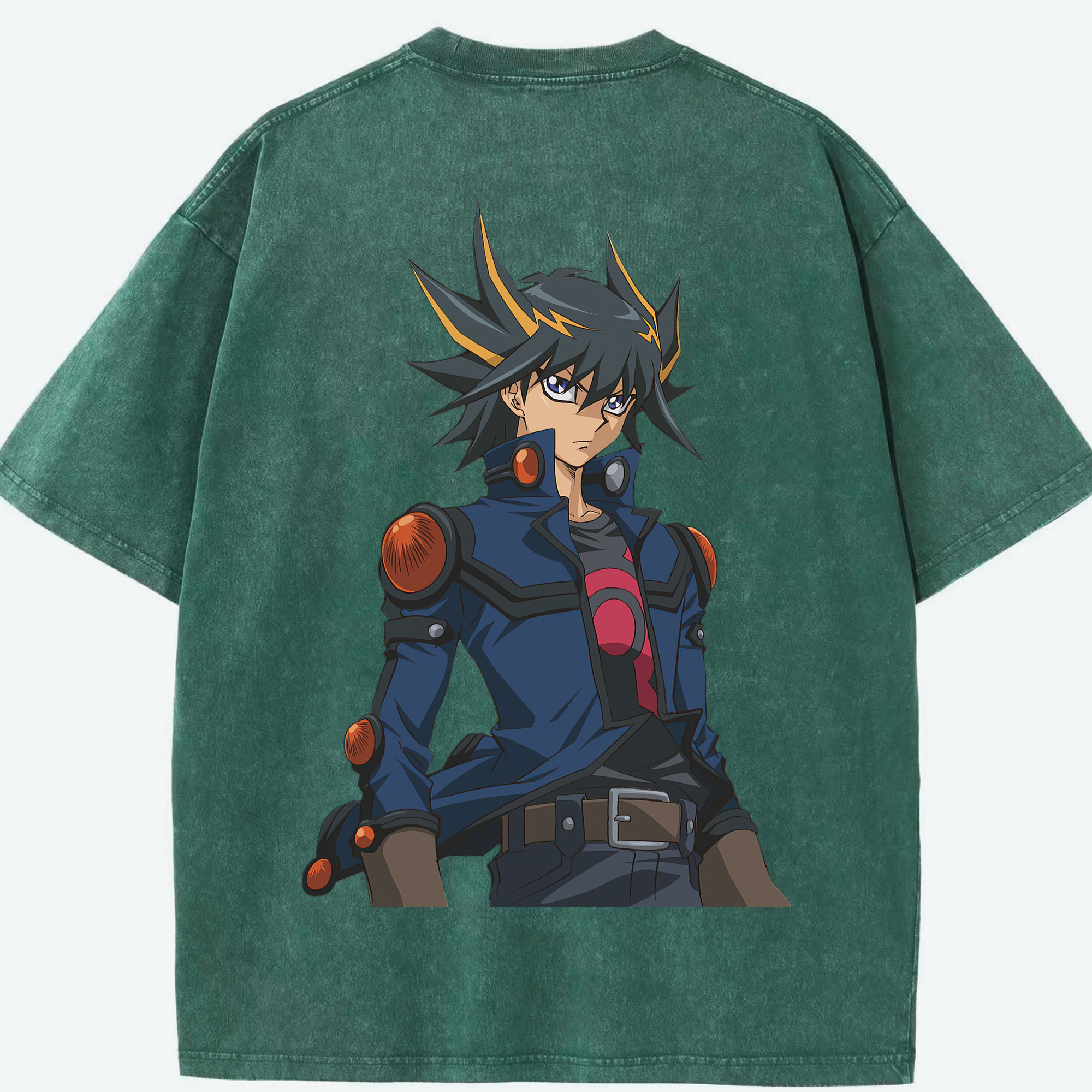（画像用） 遊☆戯☆王 Yu-Gi-Oh! 綿100% ヴィンテージ風 半袖Tシャツ（背面プリント）